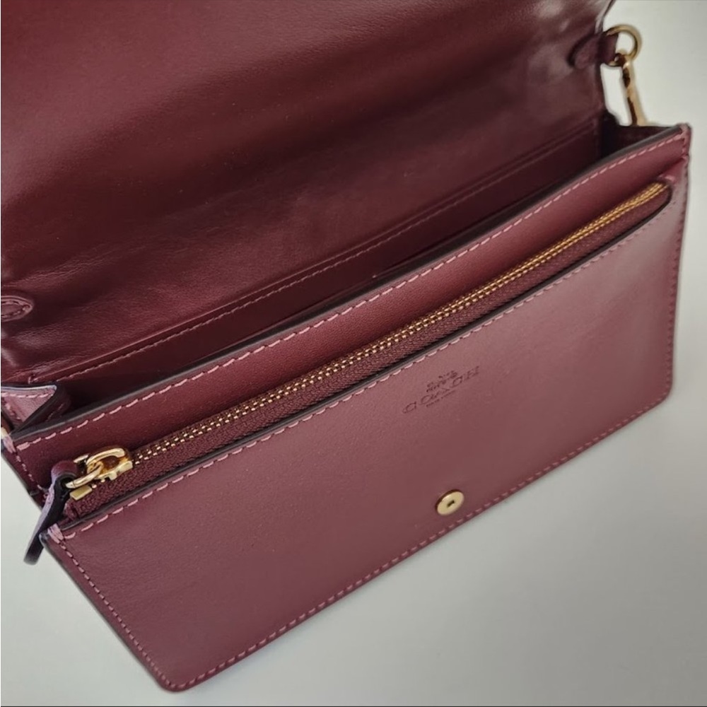Coach anna fold over crossbody clutch bag rainbow - Picture 7 of 8